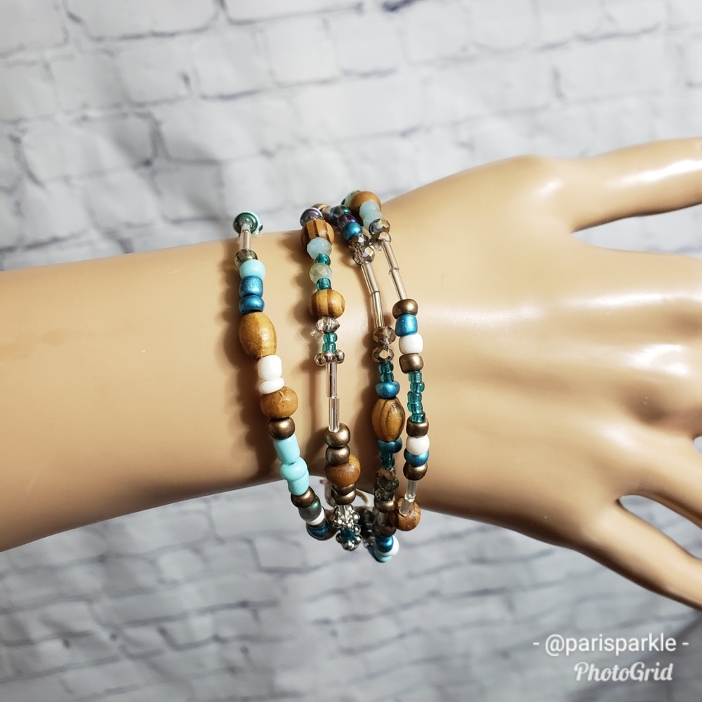 Handmade 4 Strand Beaded Bracelet